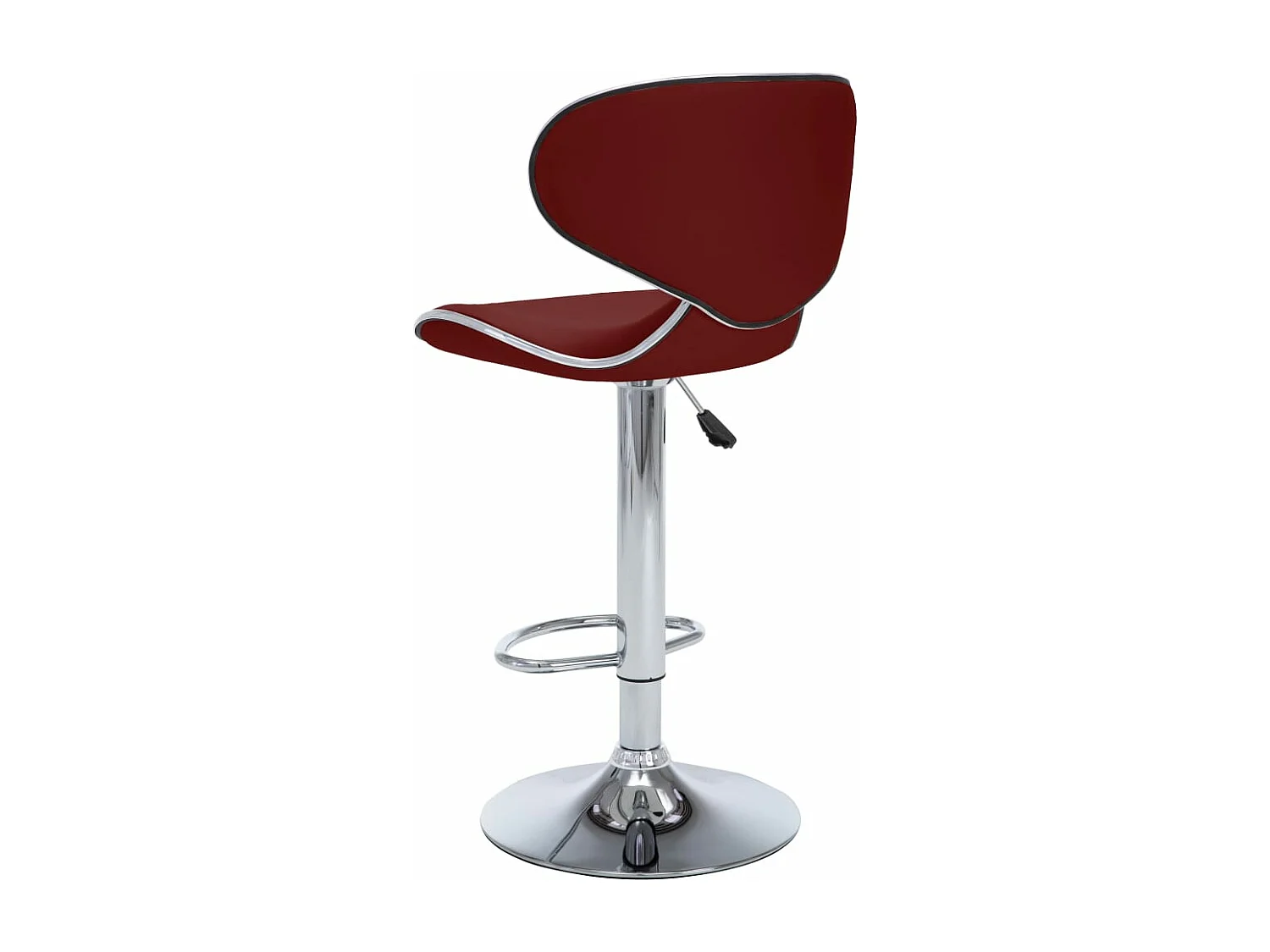 Tabourets de bar lot de 2 rouge bordeaux similicuir