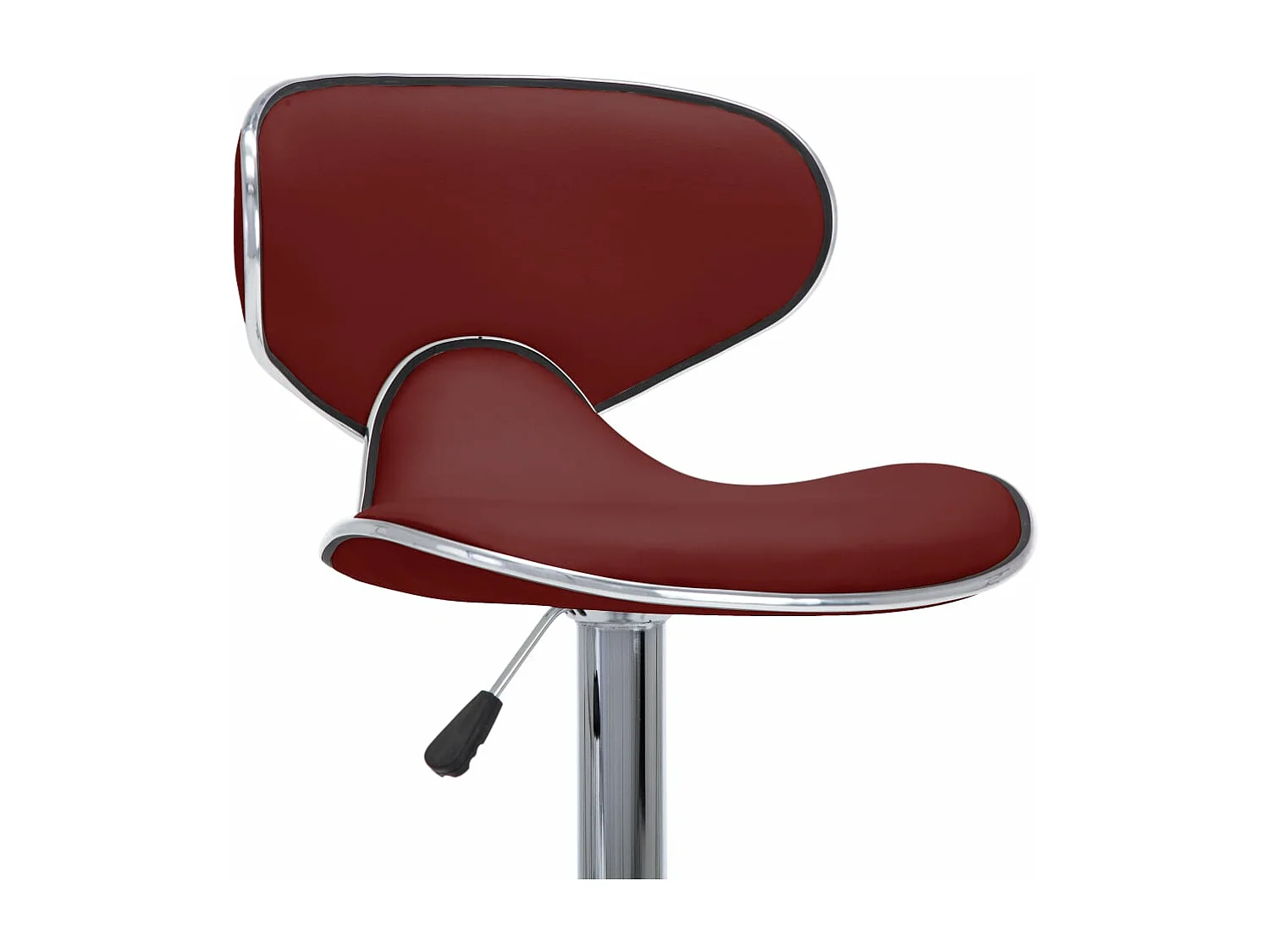 Tabourets de bar lot de 2 rouge bordeaux similicuir