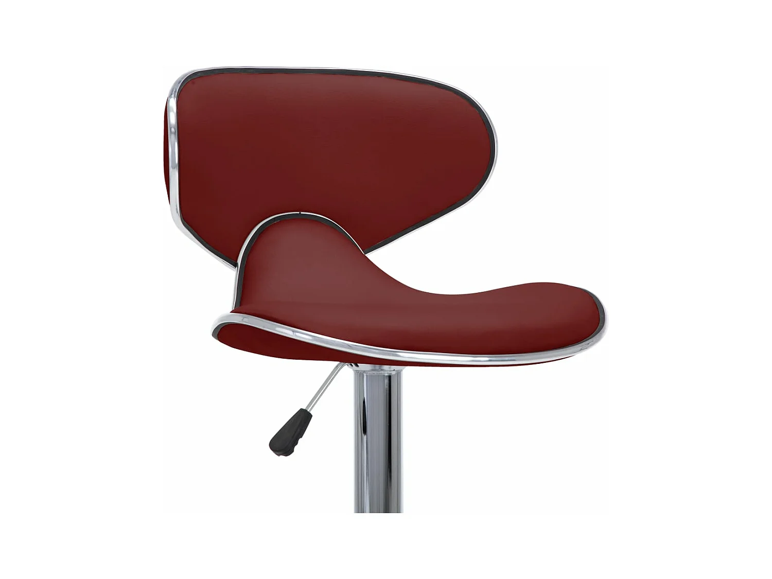 Barhocker 2 Stk. Weinrot Kunstleder