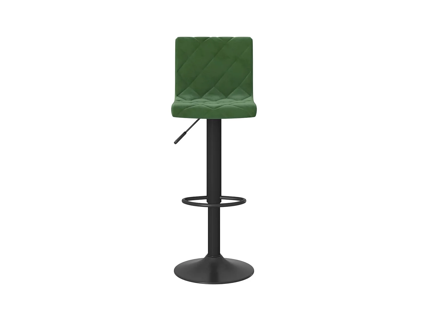 Tabourets de bar lot de 2 vert foncé velours