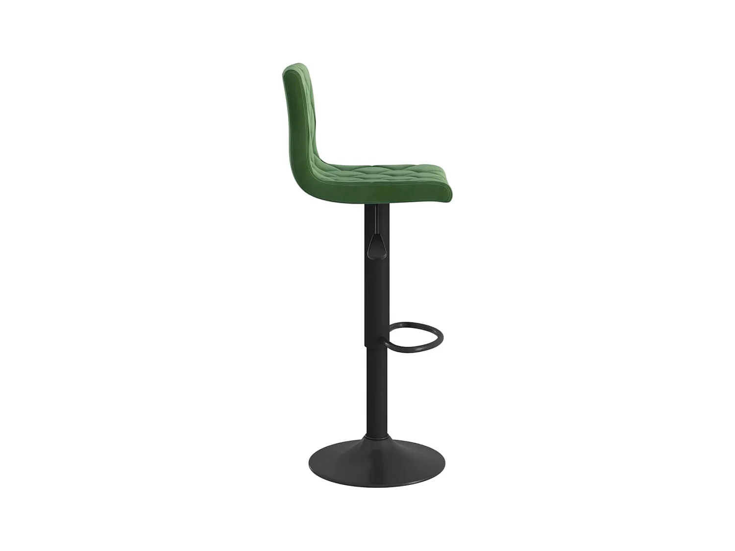 Tabourets de bar lot de 2 vert foncé velours