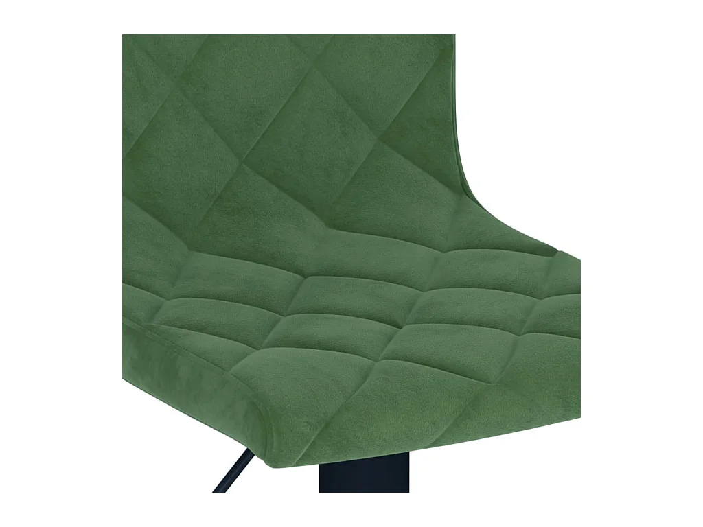 Tabourets de bar lot de 2 vert foncé velours