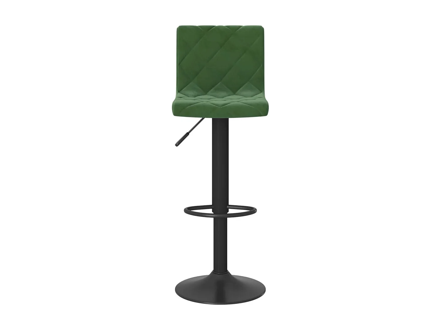 Tabourets de bar lot de 2 vert foncé velours