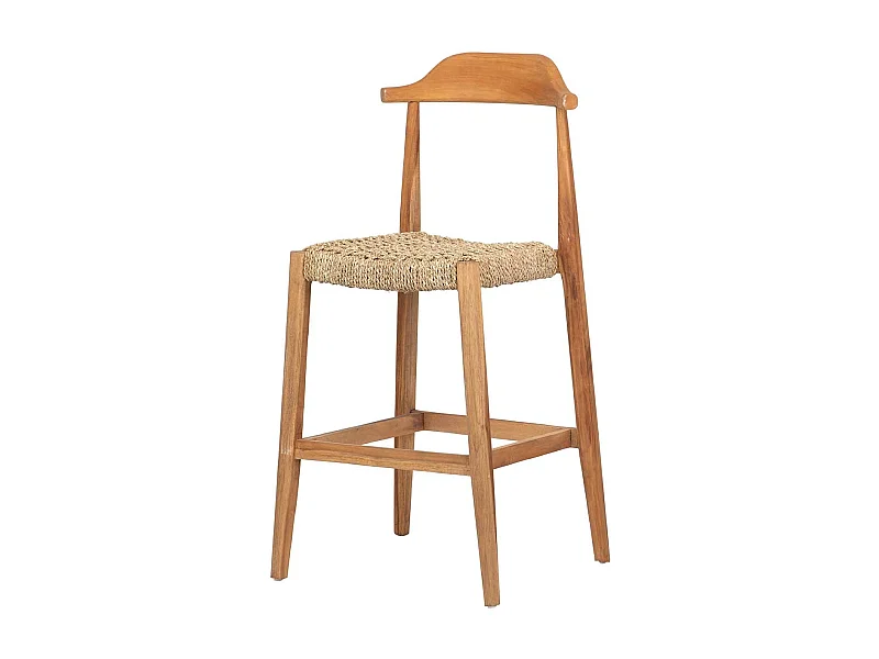 Taburete Bar Teca Natural 50x50x110 Cm