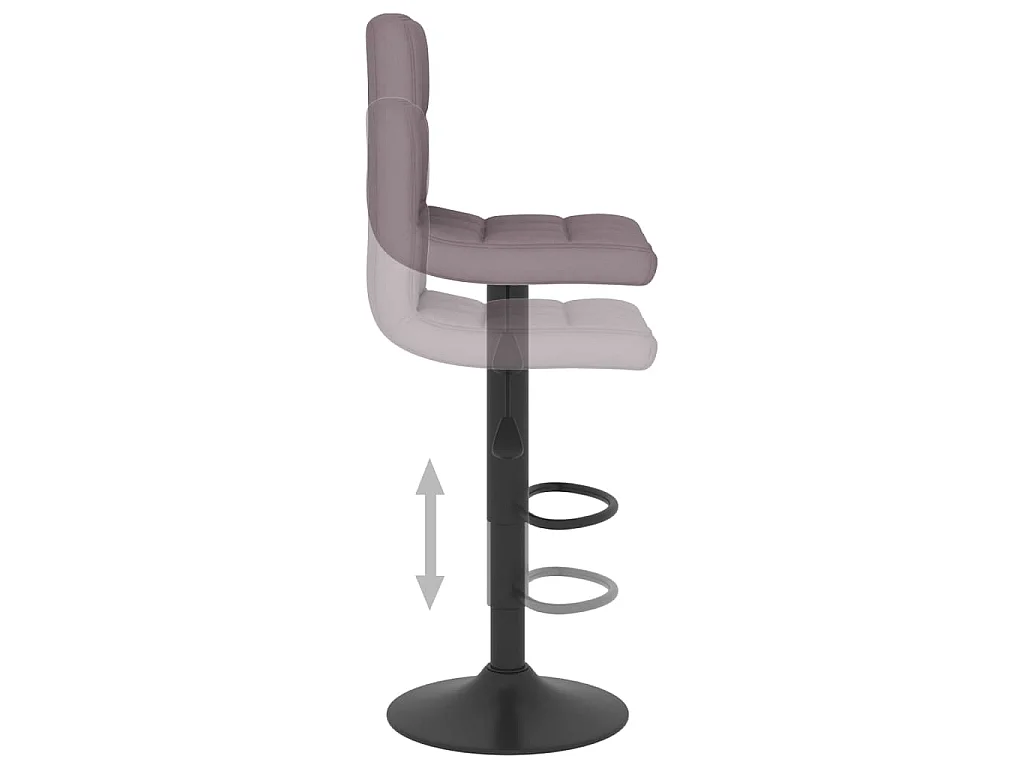 Barkrukken 2 st stof taupe