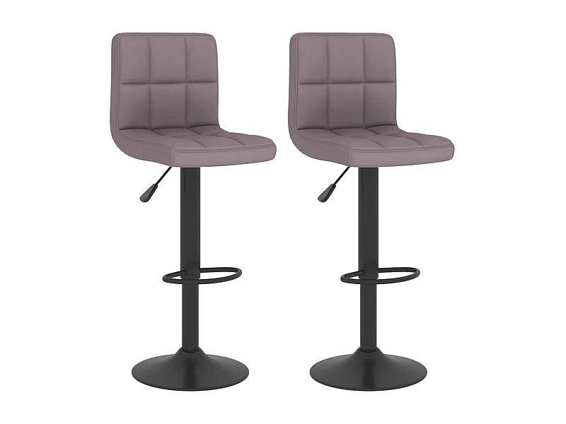 Tabourets de bar lot de 2 taupe tissu