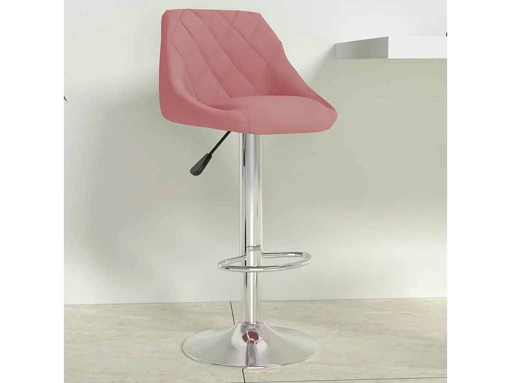 Tabouret de bar Rose Velours