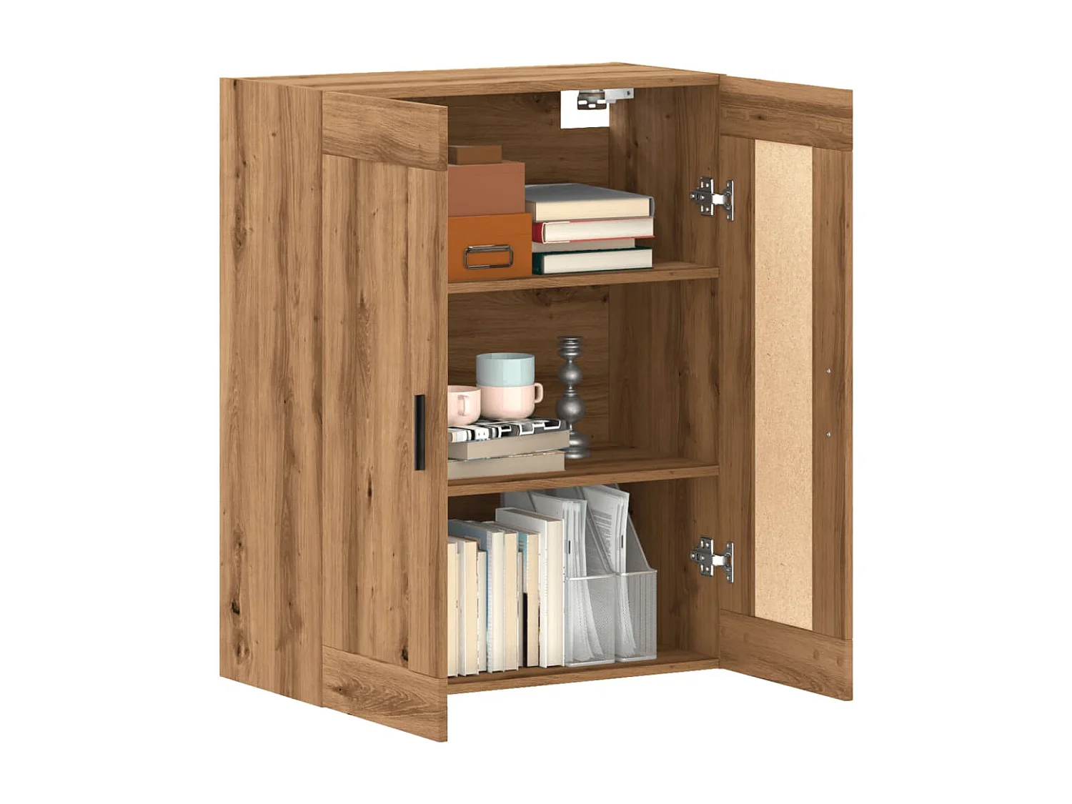 Armoire murale chêne artisanal 69,5x34x90 cm bois d'ingénierie