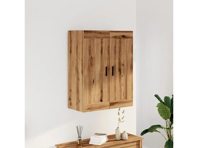 Mobile a Parete Rovere Artigianale 69,5x34x90 cm in Truciolato