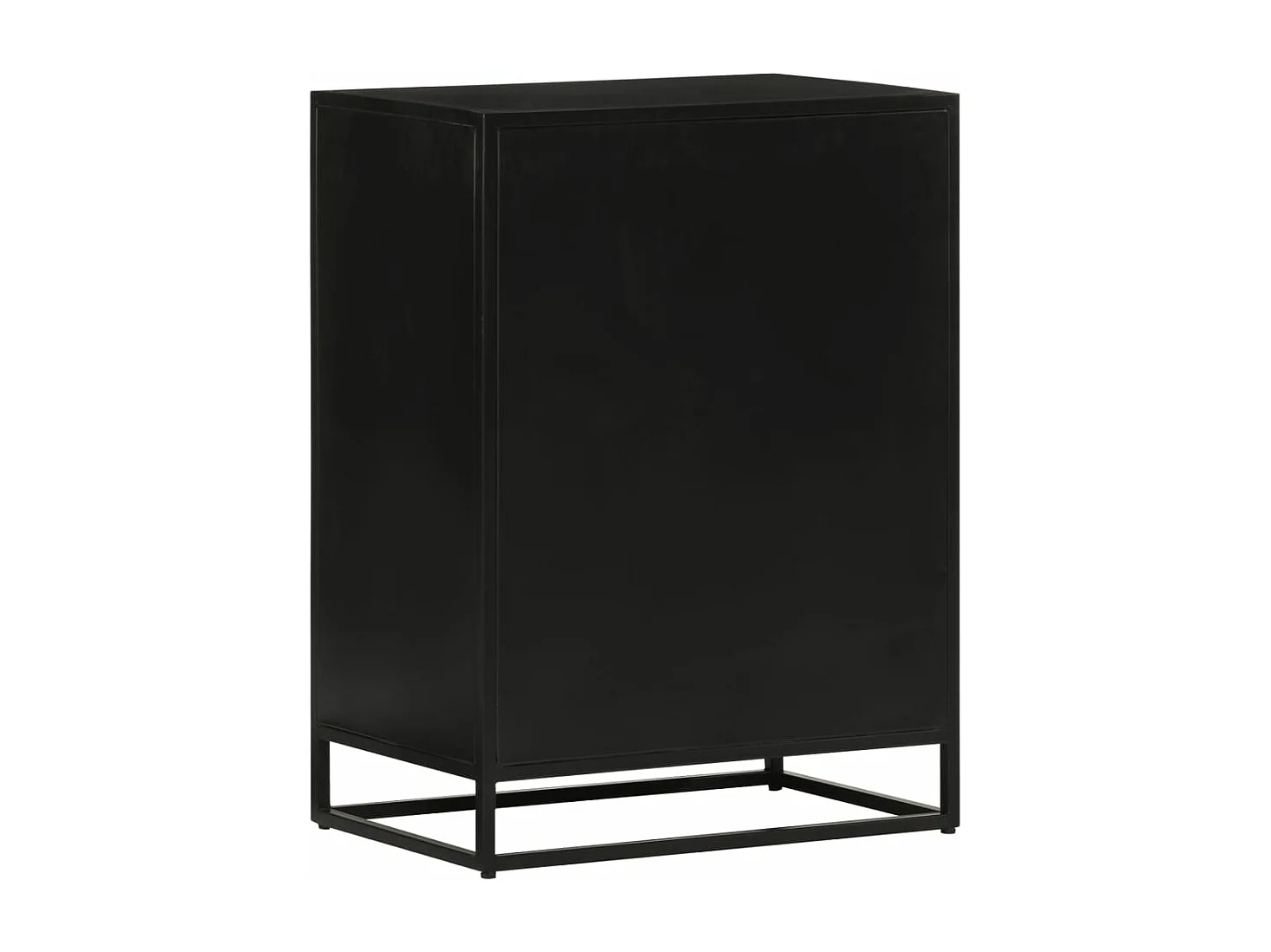 Sideboard mit 2 Türen 55x35x75 cm Massivholz Mango & Eisen