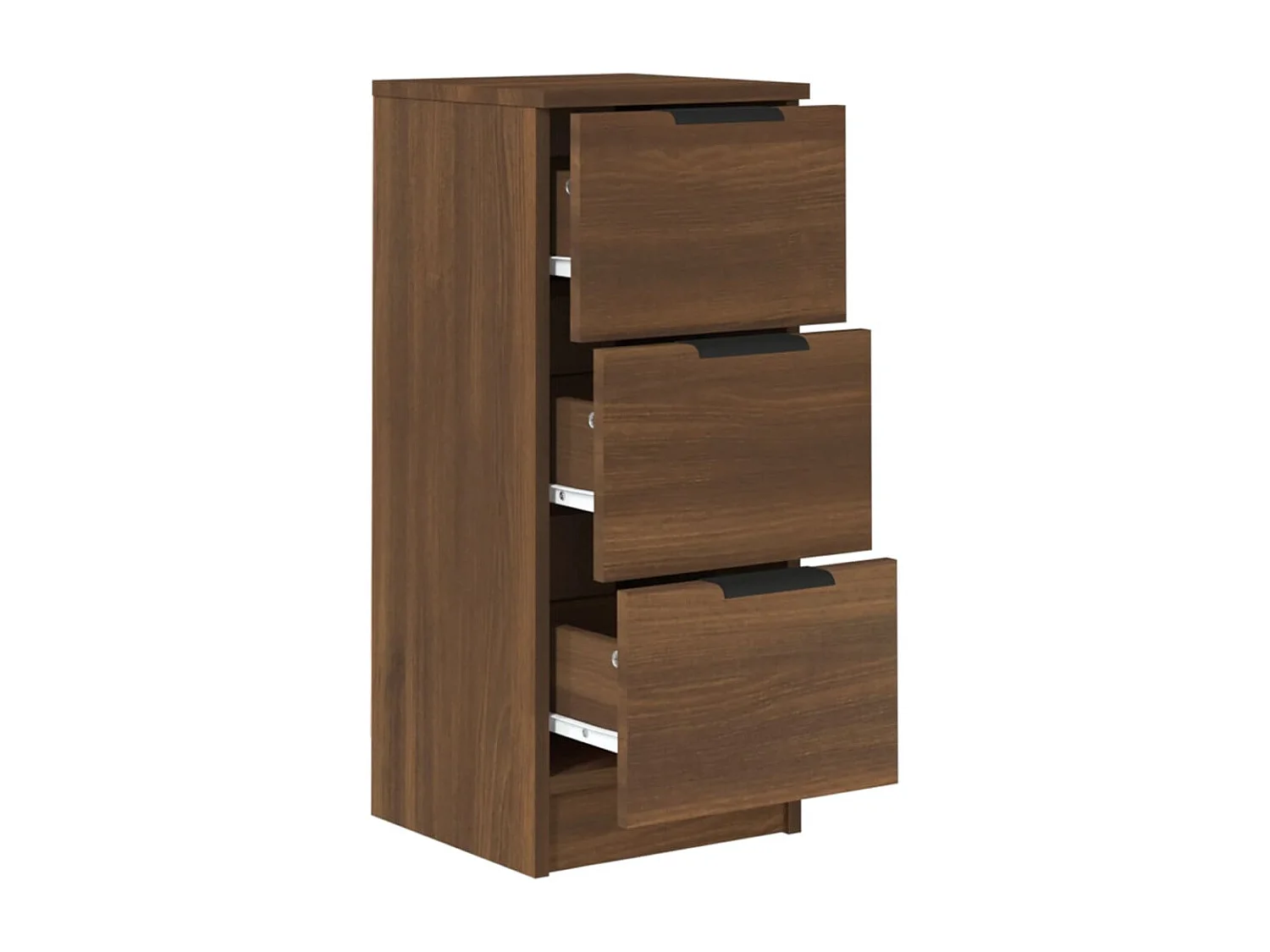 Aparadores 2 uds madera contrachapada marrón roble 30x30x70 cm