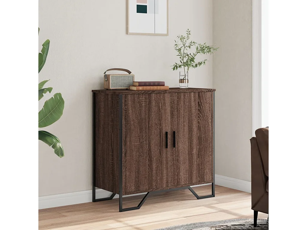 Buffet chêne marron 78x35,5x74,5 cm bois d'ingénierie