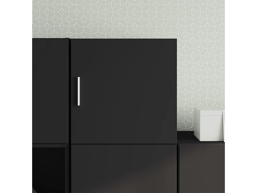 Armário de parede 40x42,5x40 cm derivados de madeira preto