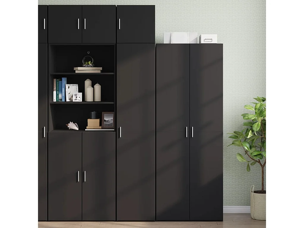 Armário de parede 40x42,5x40 cm derivados de madeira preto