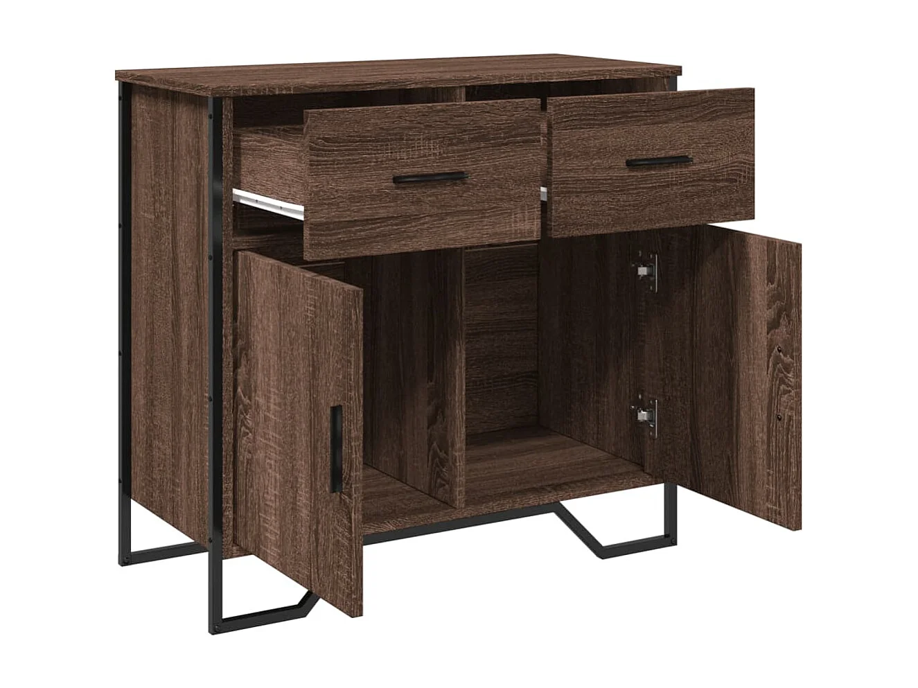 Sideboard Braun Eichen-Optik 79,5x35,5x74,5 cm Holzwerkstoff