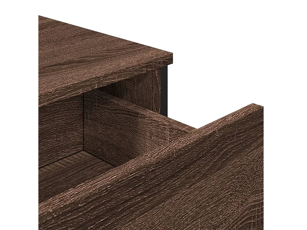 Sideboard Braun Eichen-Optik 79,5x35,5x74,5 cm Holzwerkstoff