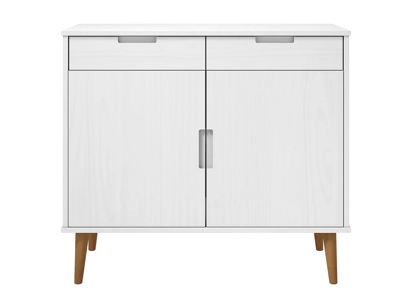 Buffet MOLDE Blanc 90x40x80 cm Bois massif de pin