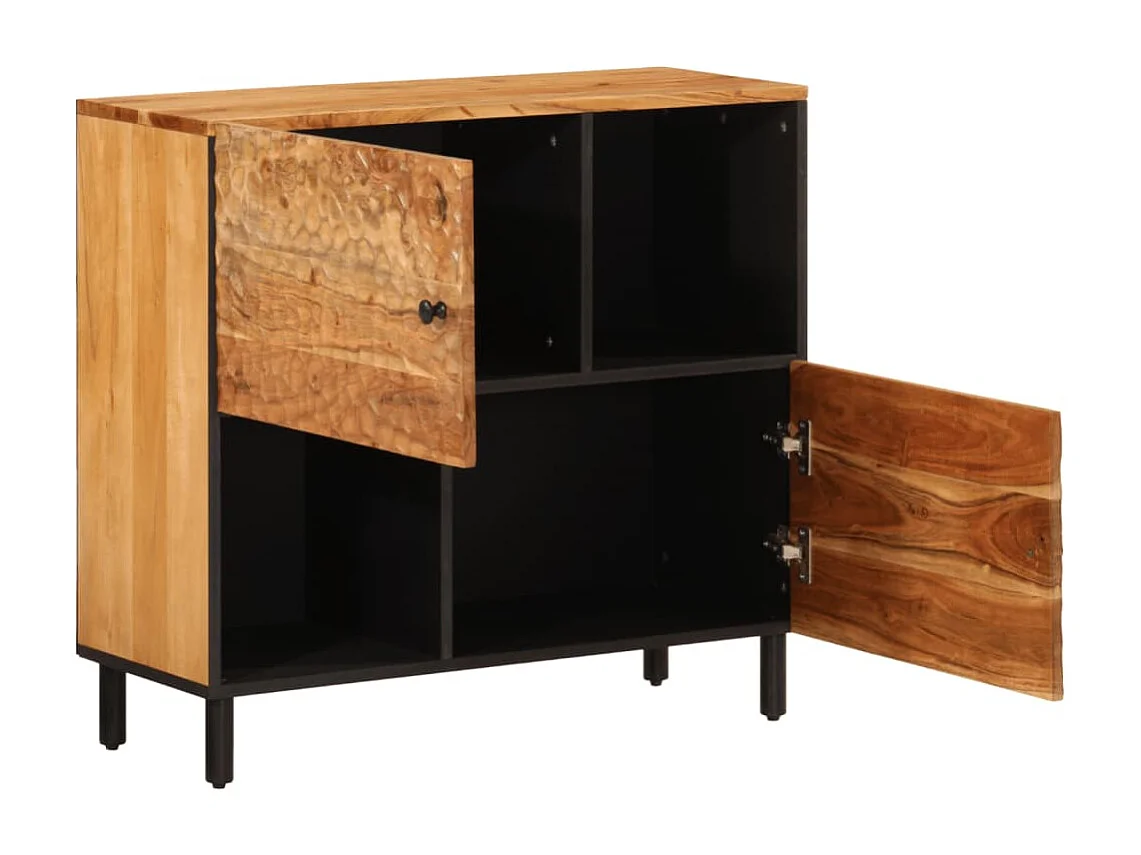 Beistellschrank 80x33x75 cm Massivholz Akazie