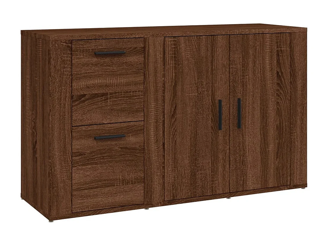 Credenza Rovere Marrone 100x33x59,5 cm in Legno Multistrato