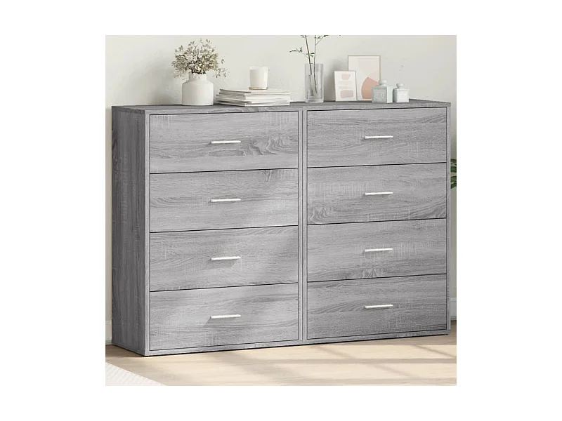 Sideboards 2 Stk. Grau Sonoma 60x31x84 cm Holzwerkstoff