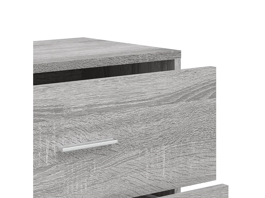 Credenze 2 pz Grigio Sonoma 60x31x84 cm in Legno Multistrato