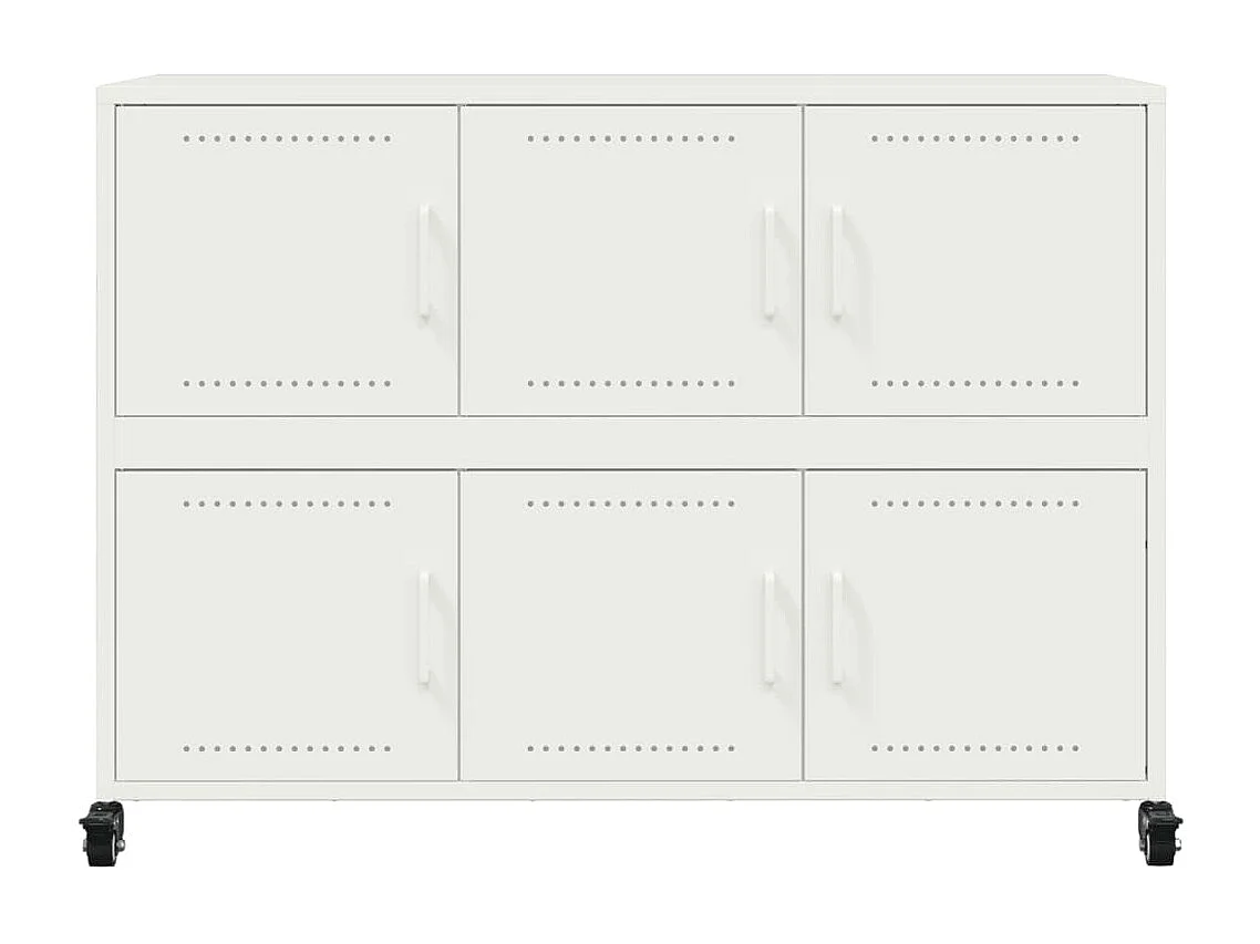 Credenza Bianca 100,5x39x72 cm in Acciaio