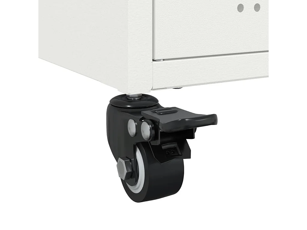 Credenza Bianca 100,5x39x72 cm in Acciaio