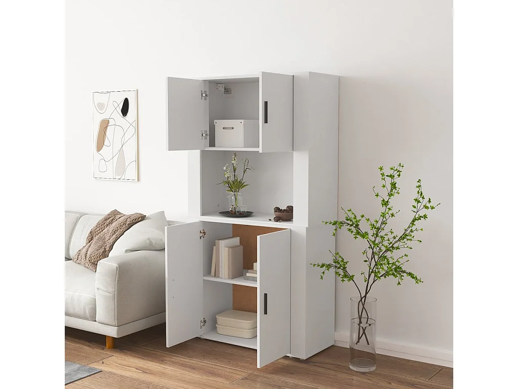 Credenza Bianca in Legno Multistrato