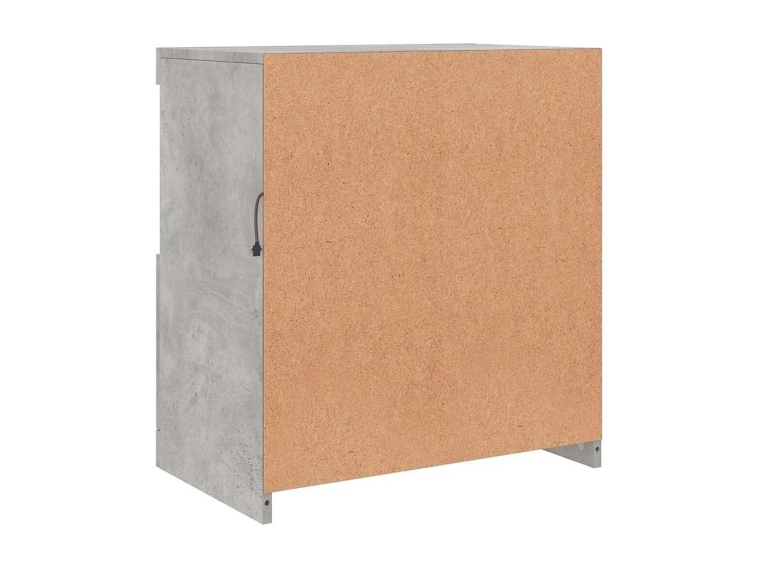 Aparador com luzes LED 60,5x37x67 cm cinzento cimento