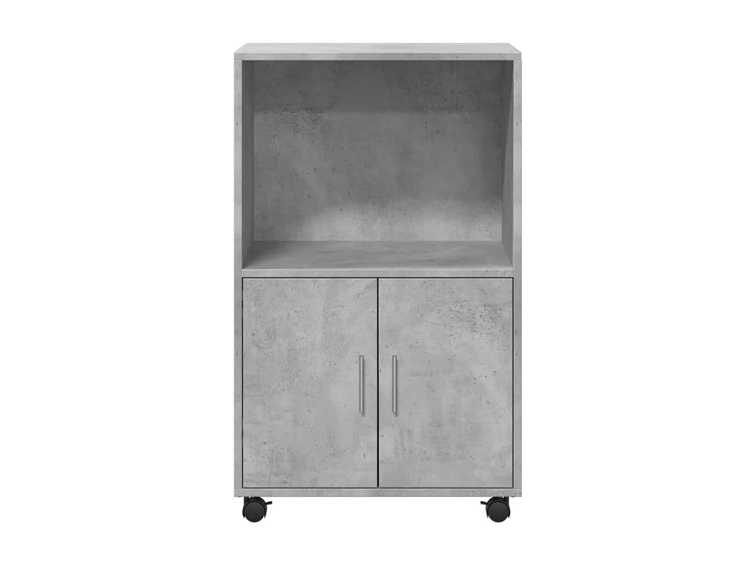 Armoire à roulettes gris béton 55x40x91 cm bois d'ingénierie