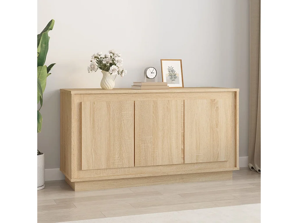 Credenza Rovere Sonoma 102x35x55 cm in Legno Multistrato