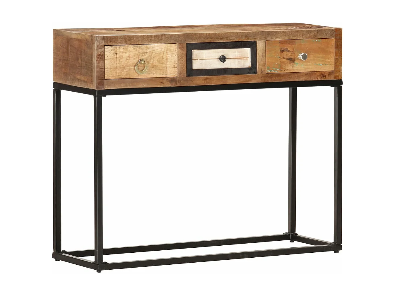 Table console Doré 90x30x75 cm Bois de récupération massif