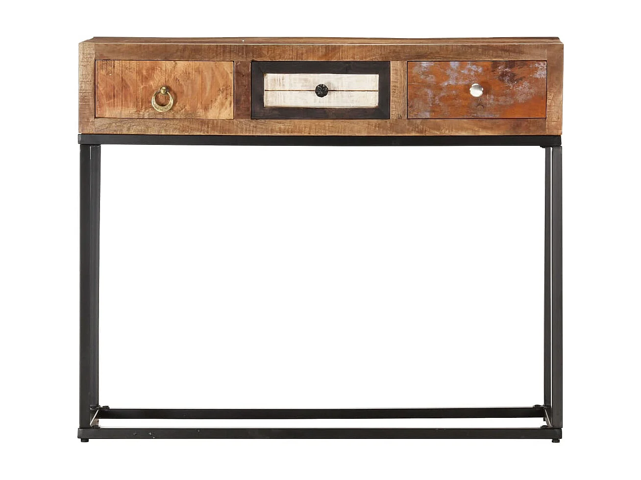 Table console Doré 90x30x75 cm Bois de récupération massif