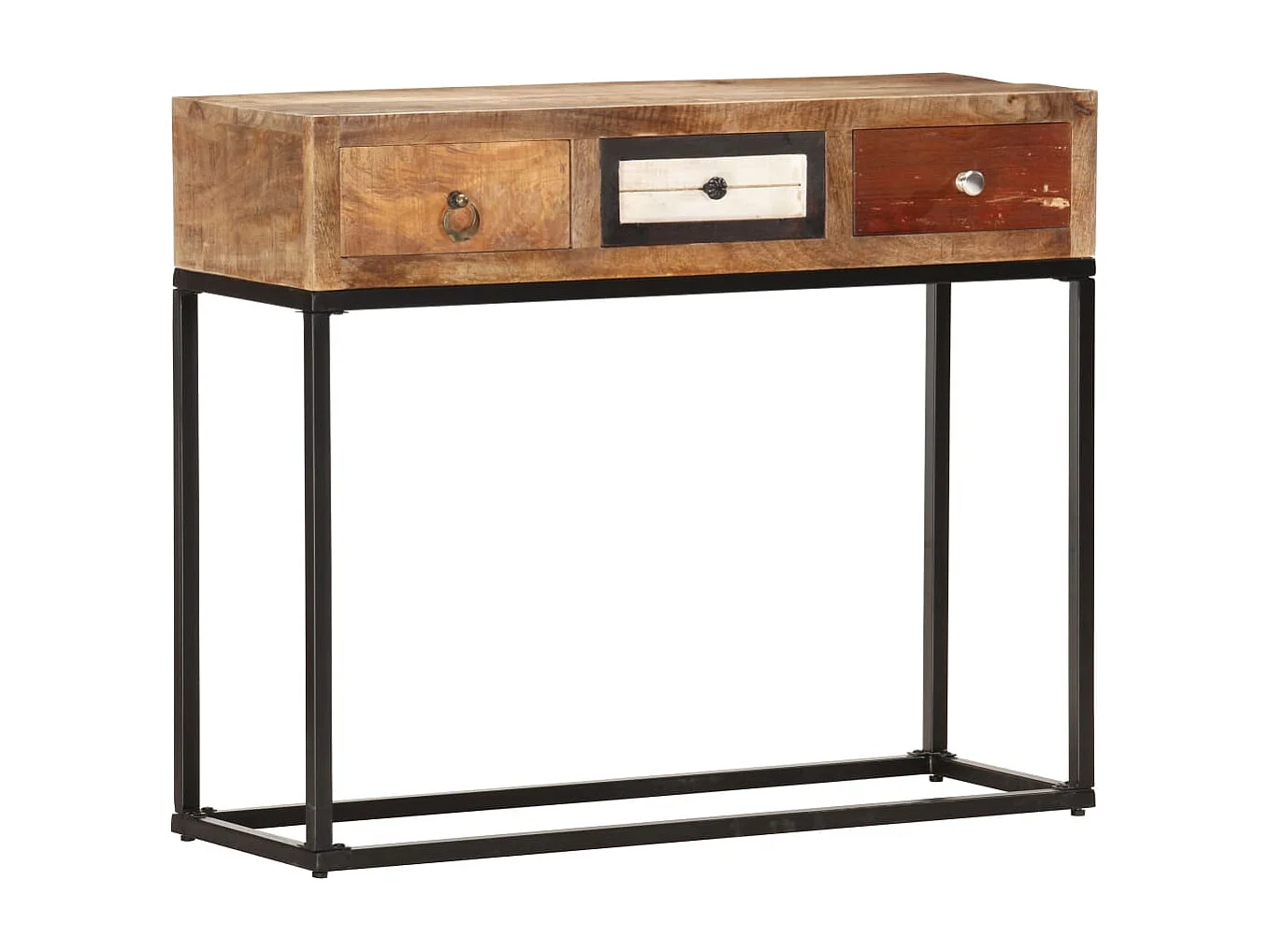 Table console Doré 90x30x75 cm Bois de récupération massif