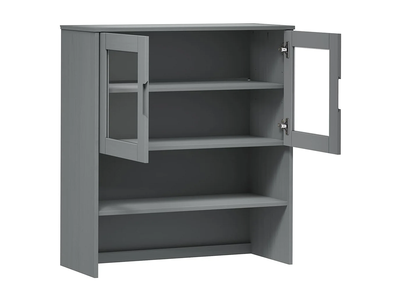 Dessus de buffet MOLDE Gris 90x35x100 cm Bois massif de pin