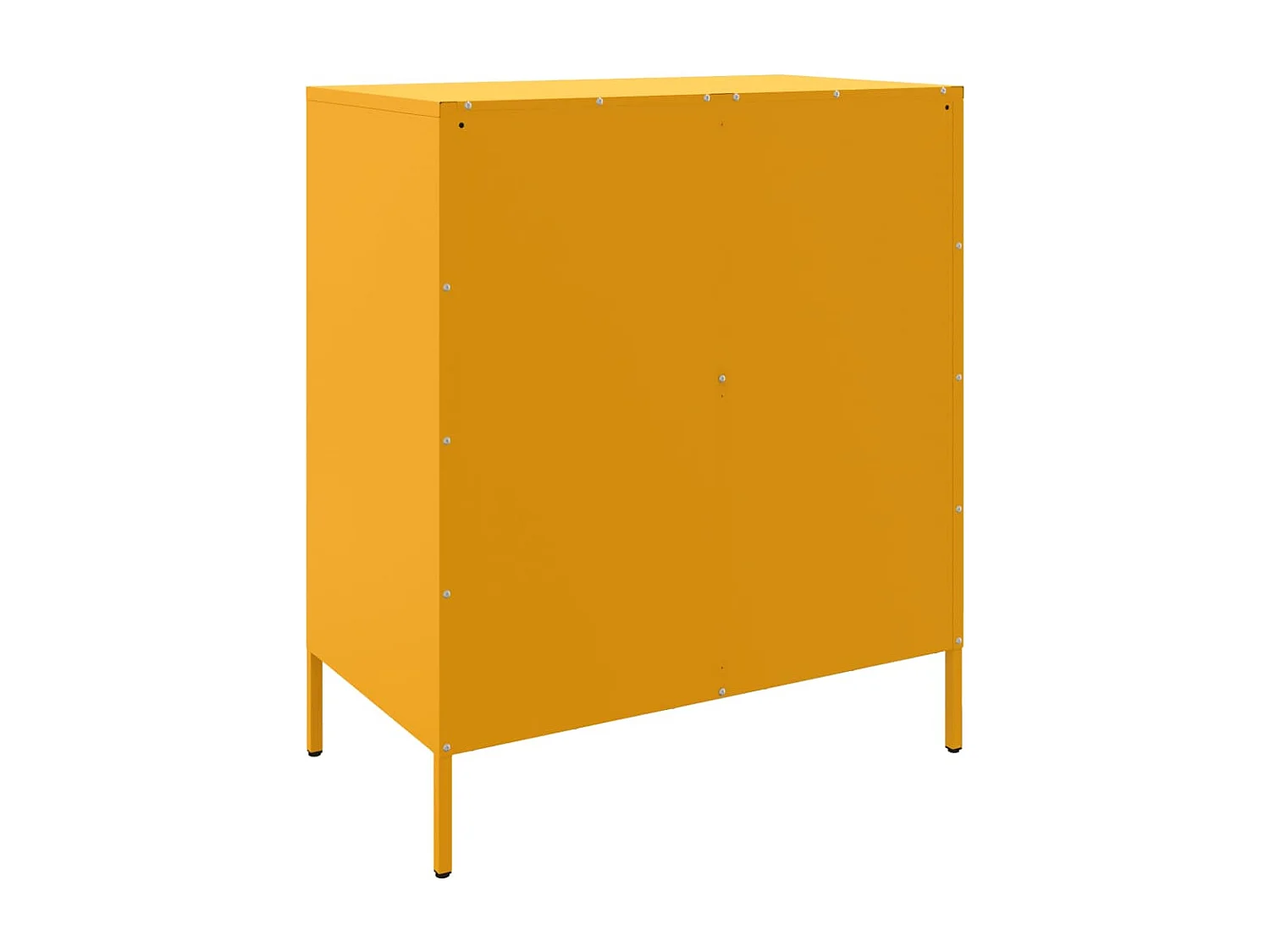 Aparador 68x39x79 cm aço amarelo mostarda