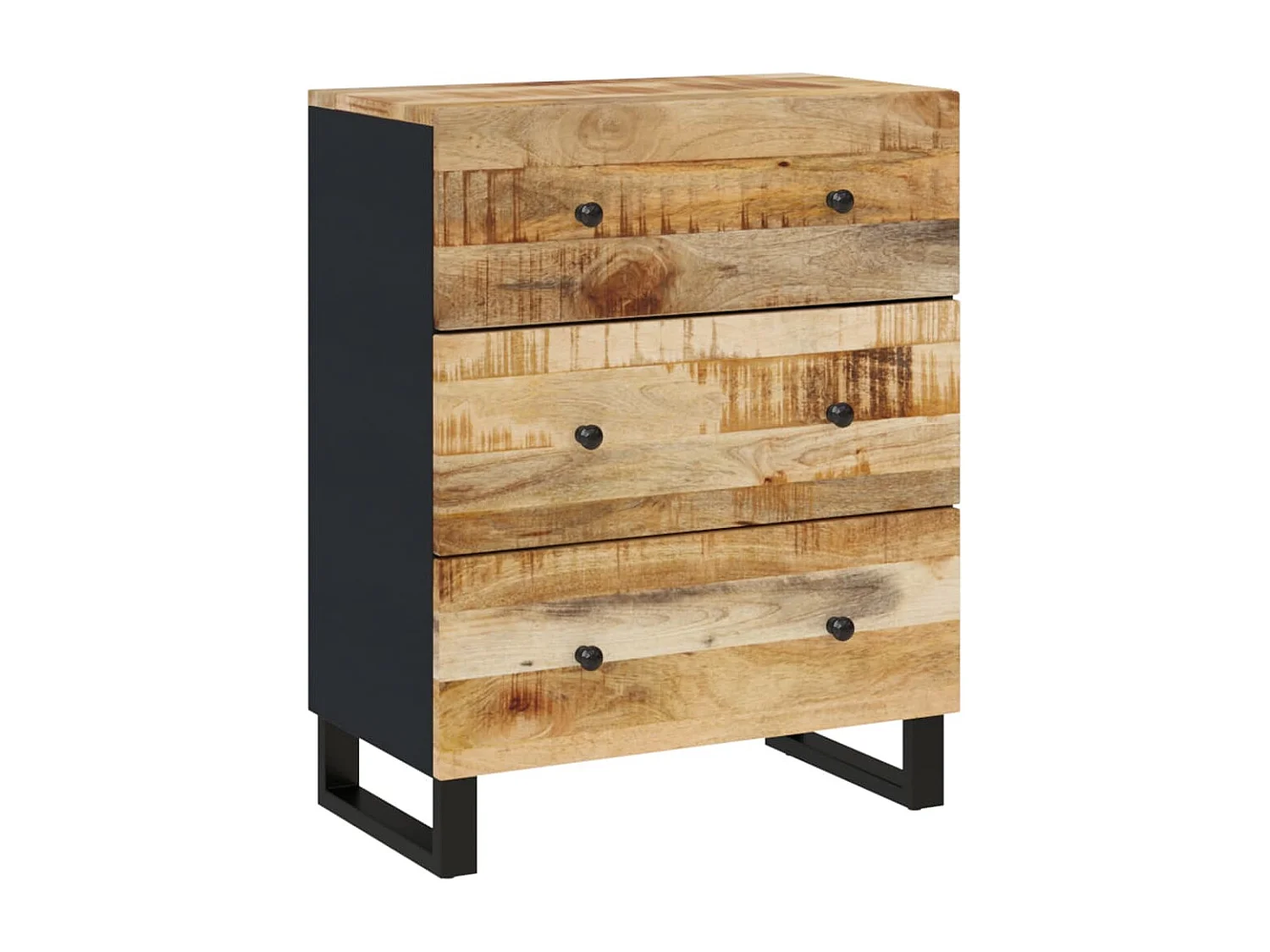 Buffets 3 pcs Bois de manguier brut