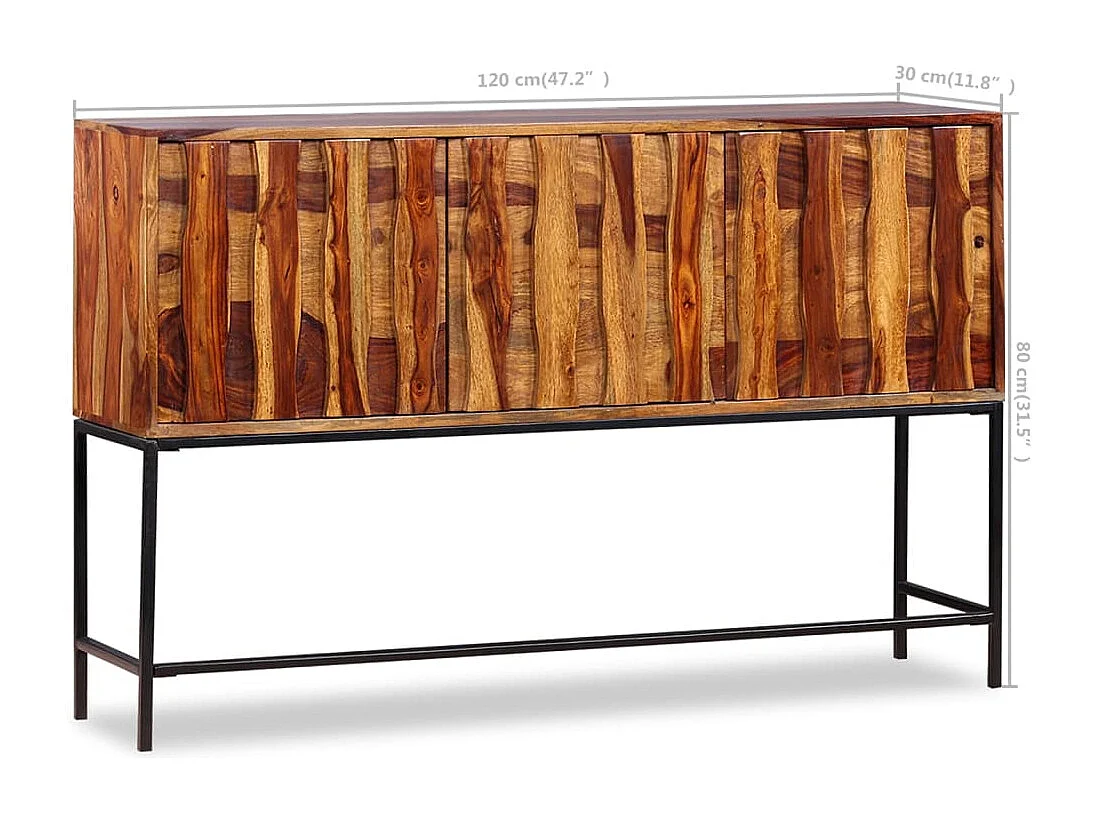 Sideboard Massivholz Palisander 120x30x80 cm