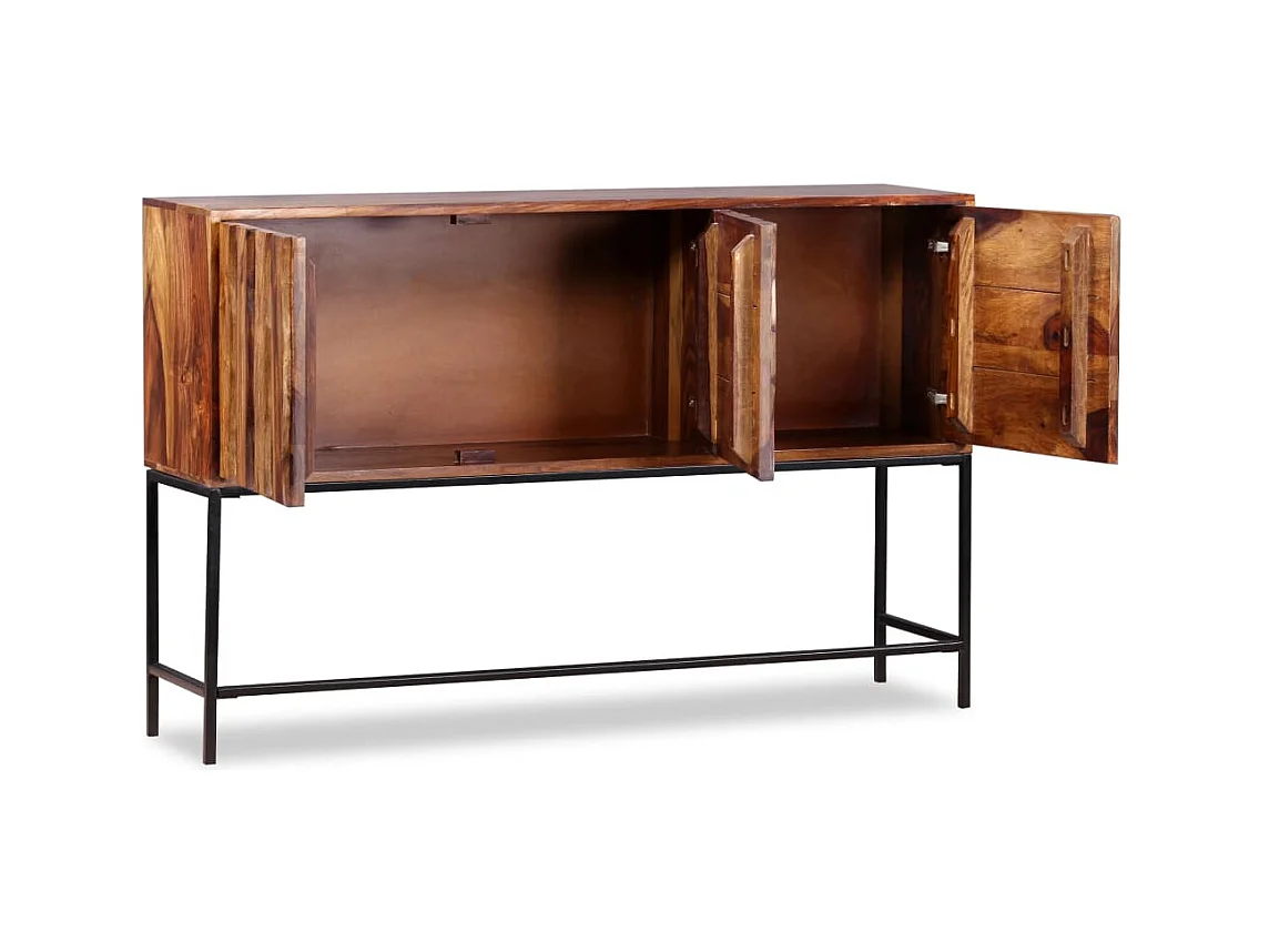 Credenza in Legno Massello di Sheesham 120x30x80 cm