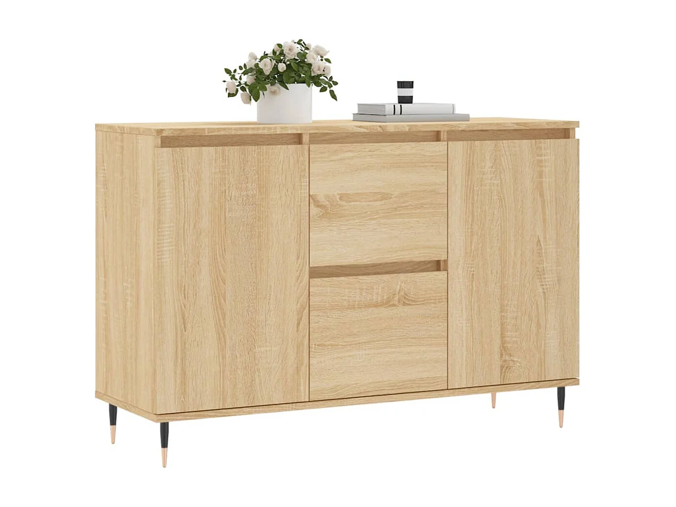 Credenza Rovere Sonoma 104x35x70 cm in Legno Multistrato