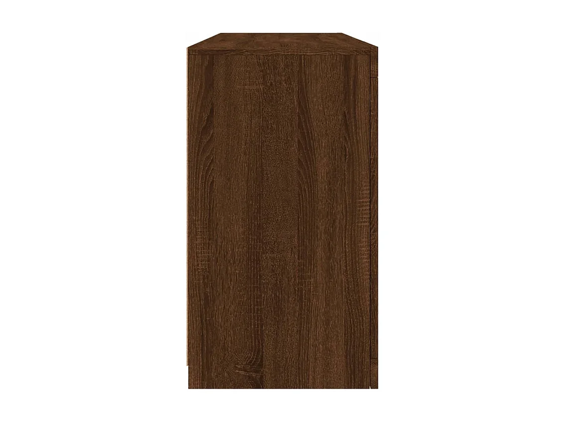 Buffet avec lumières LED chêne marron 142,5x37x67 cm