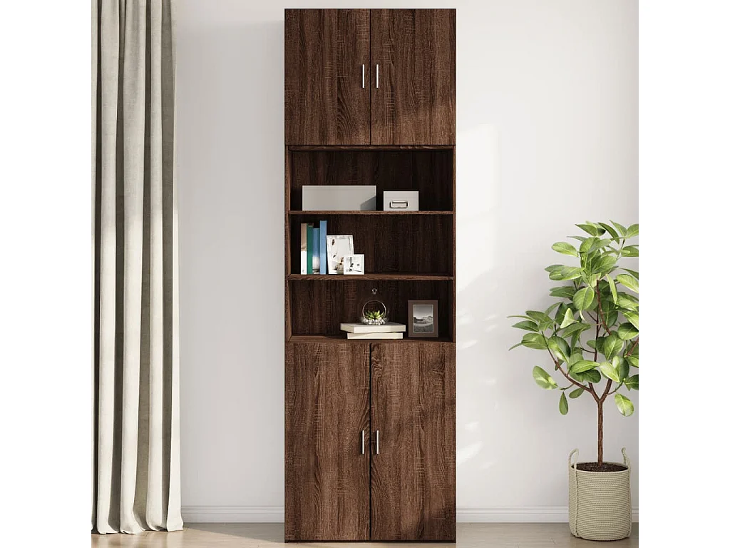 Armoire murale chêne marron 80x42,5x64 cm bois d'ingénierie