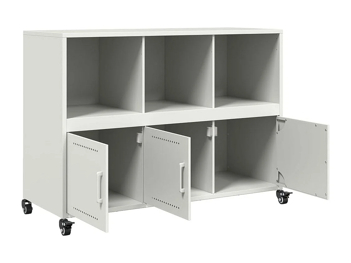 Credenza Bianca 100,5x39x72 cm in Acciaio