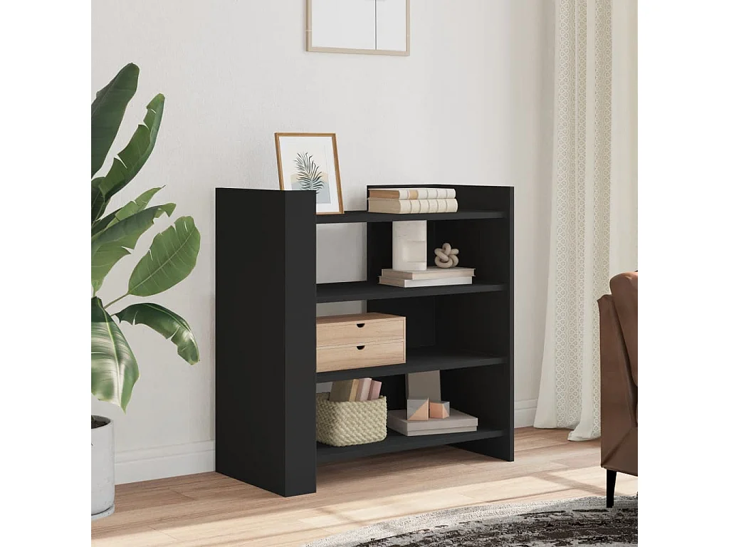 Sideboard Schwarz 73,5x35x75 cm Holzwerkstoff