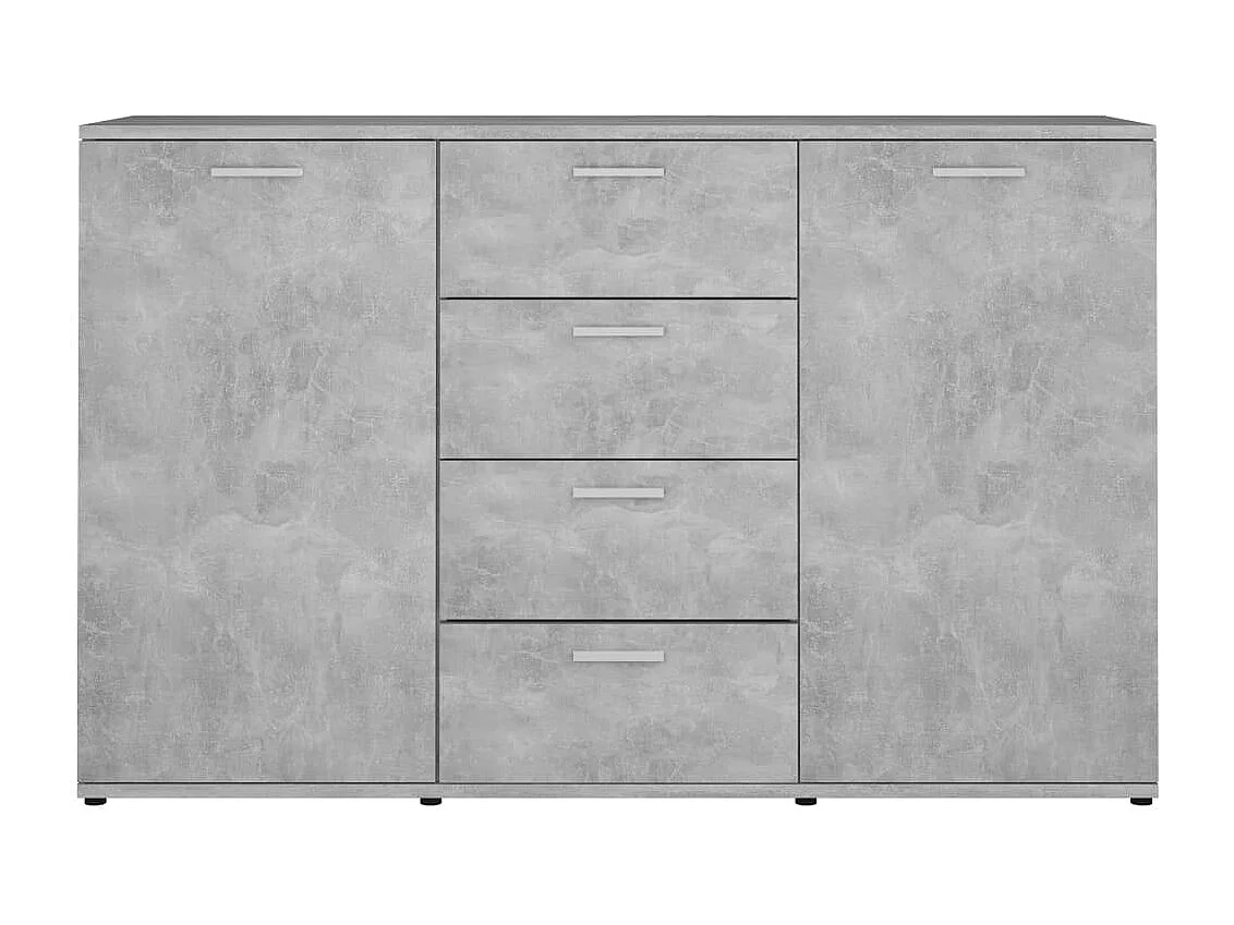 Aparador 120x35,5x75 cm derivados de madeira cinzento cimento