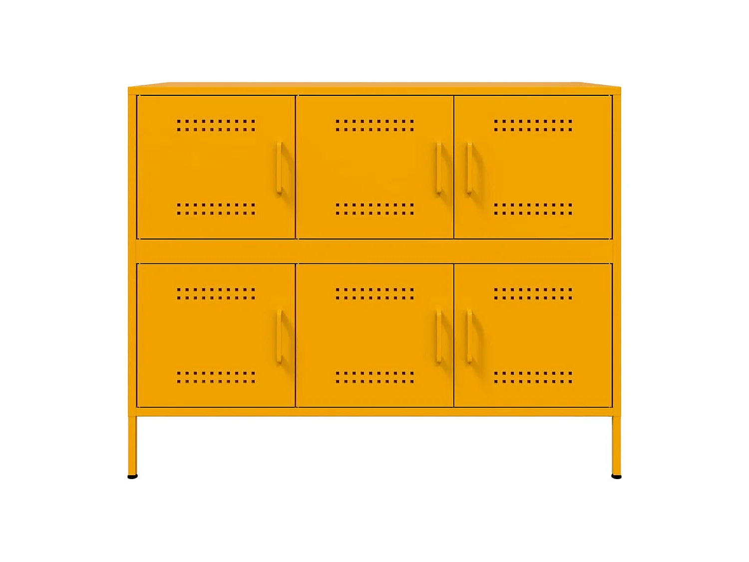Buffet jaune moutarde 100,5x39x79 cm acier