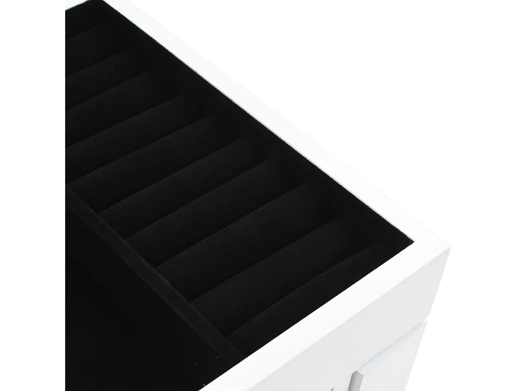 Armoire à bijoux sur pieds Blanc