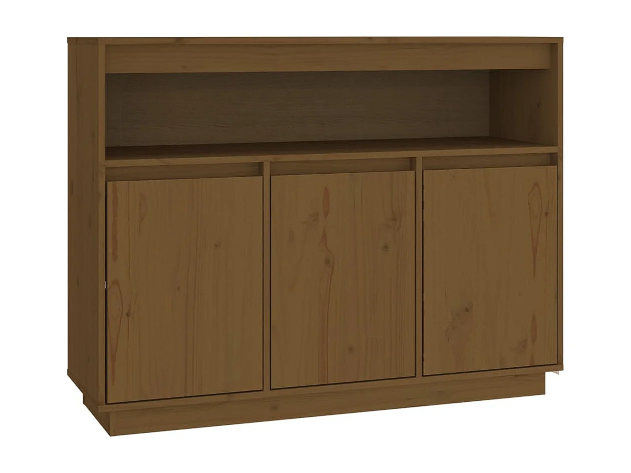 Buffet Marron miel 104,5x34x80 cm Bois massif de pin