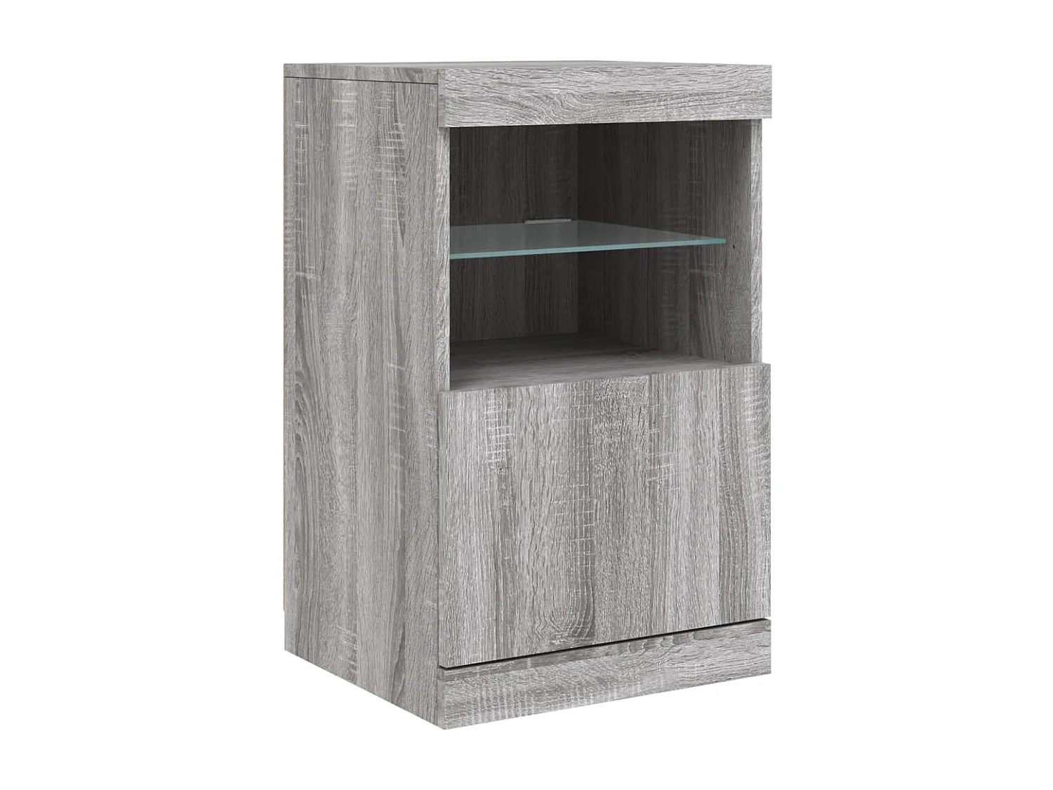 Credenza con Luci LED Grigio Sonoma 41x37x67 cm