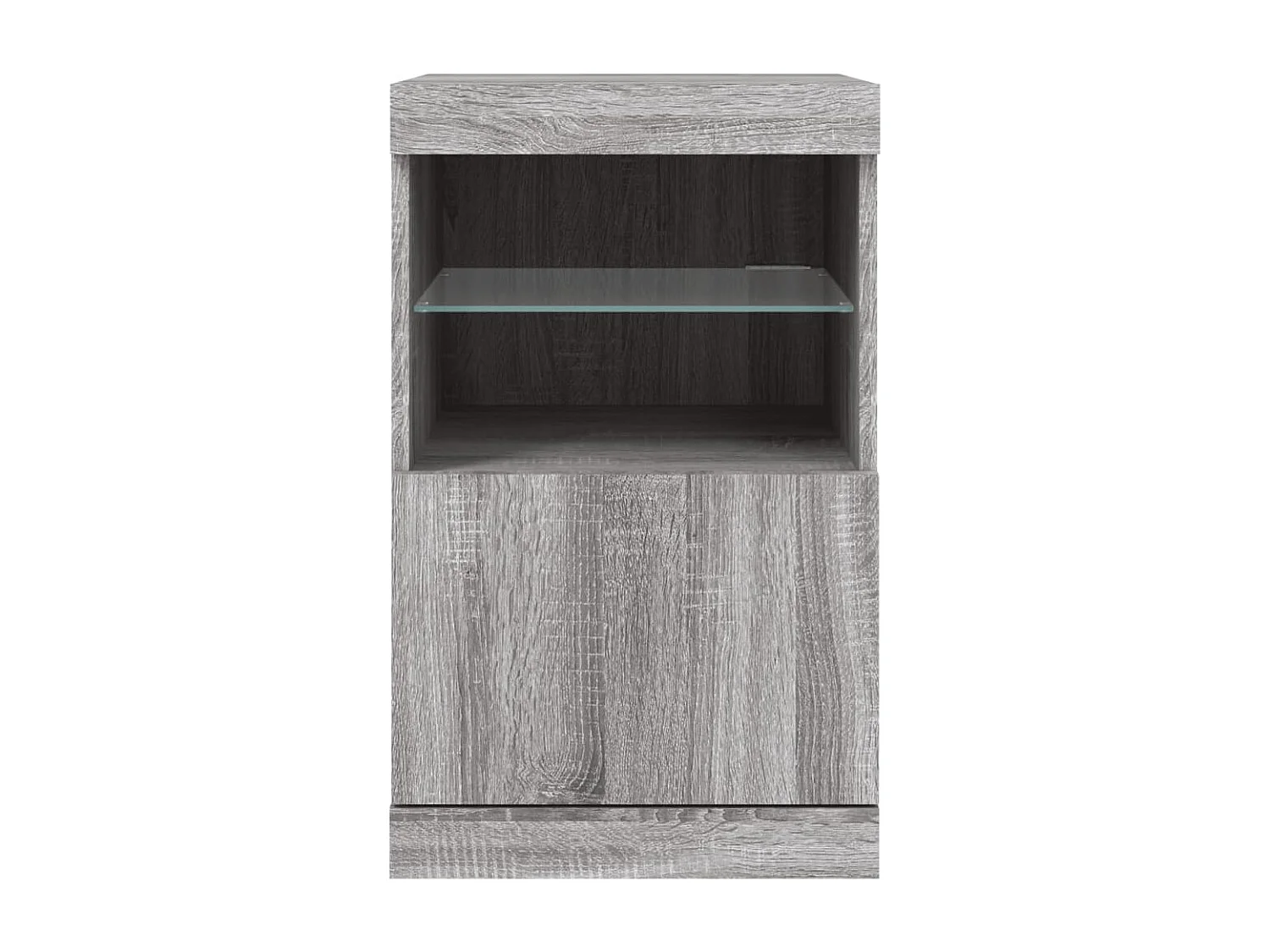 Credenza con Luci LED Grigio Sonoma 41x37x67 cm